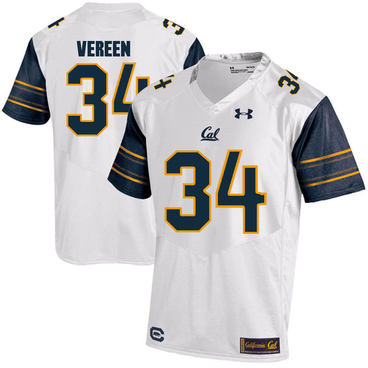 Men California Golden Bears #34 Shane Vereen White Customized NCAA Jerseys1